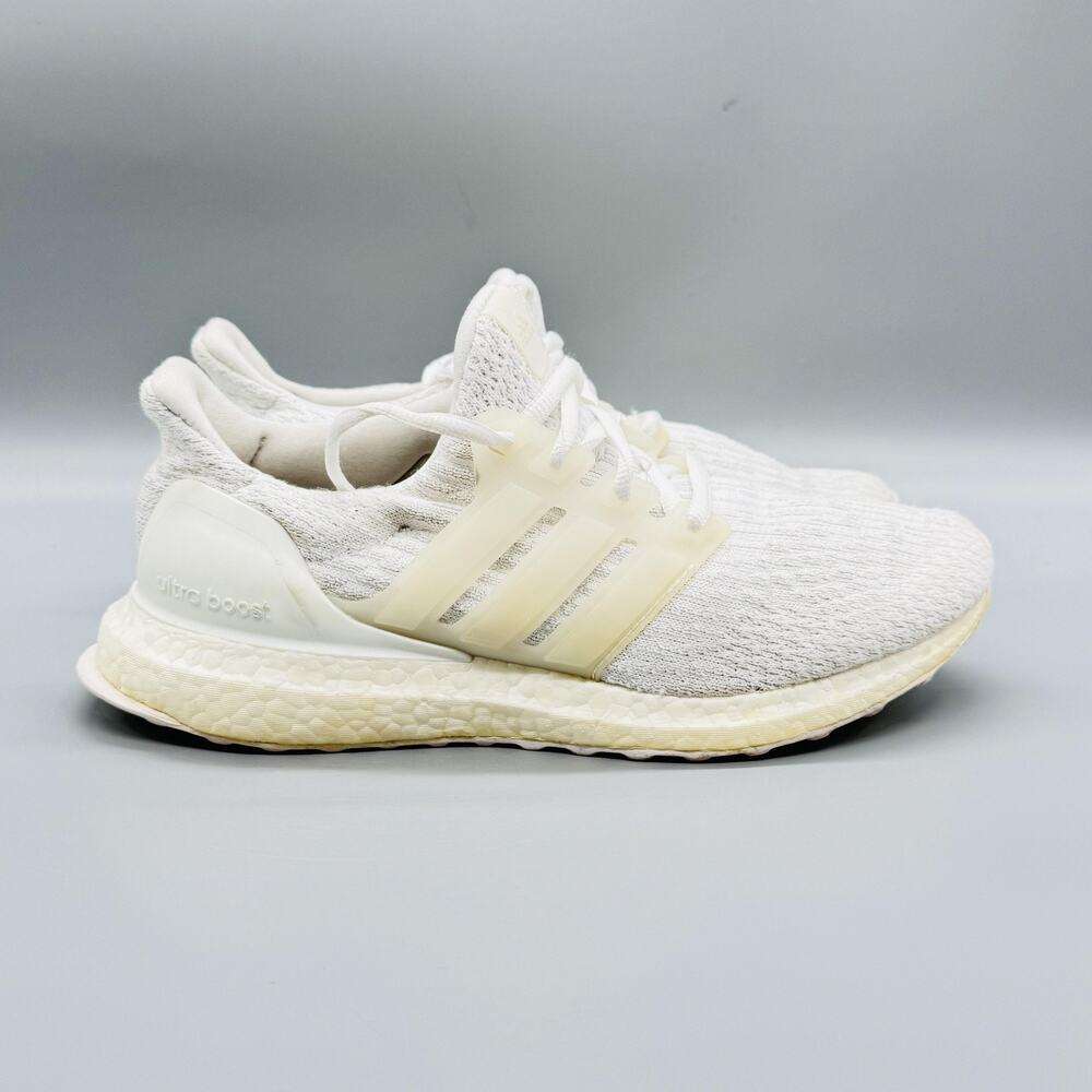Adidas Shoes Mens 6.5 White Ultraboost 3.0 Primeknit Running Athletic Sneakers